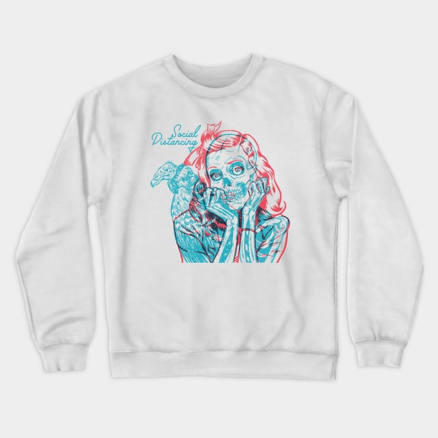 Social Distancing Crewneck Sweatshirt by Travis Knight